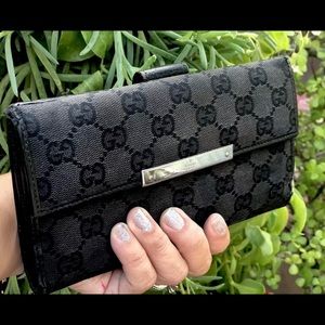 Gucci Monogram Trifold Wallet